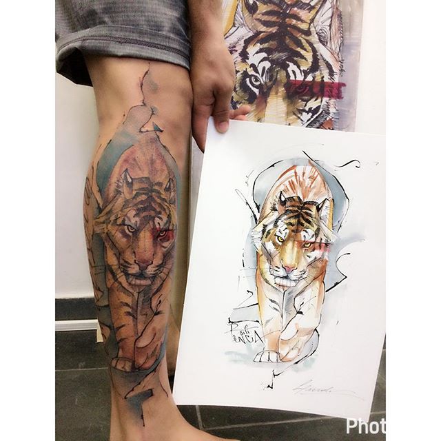 tatuaż tygrysa