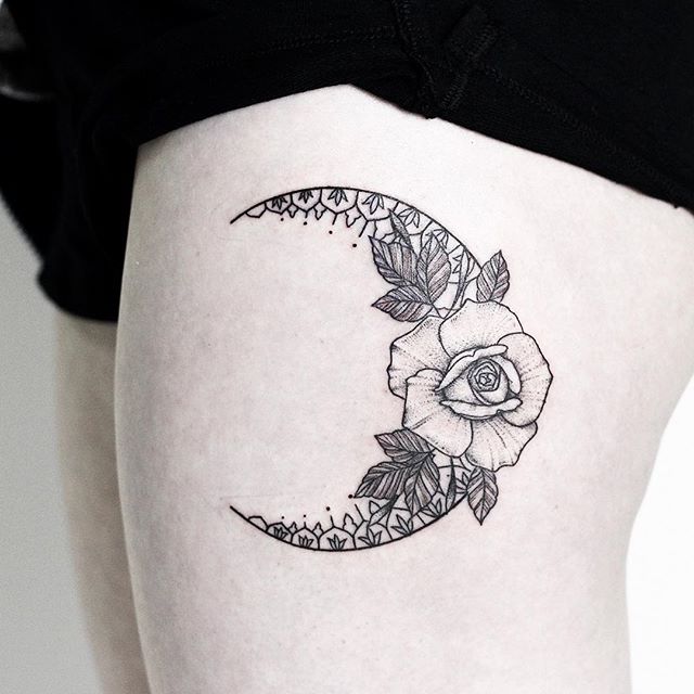 tatuaż księżyc