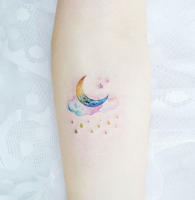 tatuaż księżyc