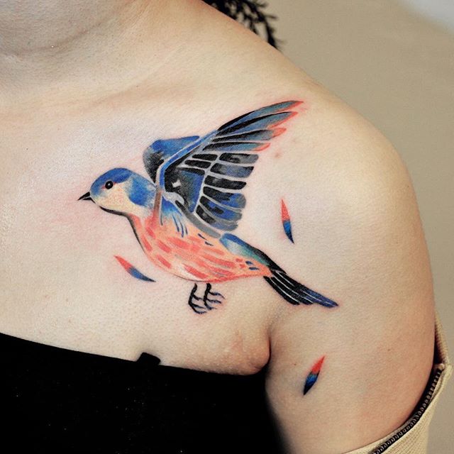 tatuaż ptaki